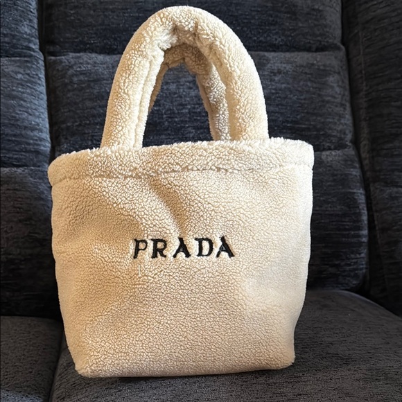 Prada Cream Teddy Tote Bag Classic Minimalist Design VIP/GWP - Picture 1 of 7